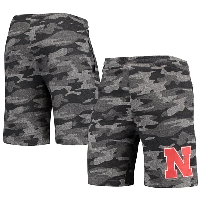 Concepts Sport /Gray Nebraska Huskers Camo Backup Terry Jam Lounge Shorts