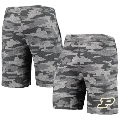 Concepts Sport /Gray Purdue Boilermakers Camo Backup Terry Jam Lounge Shorts