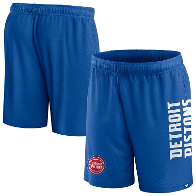 Fanatics Branded Detroit Pistons Post Up Mesh Shorts