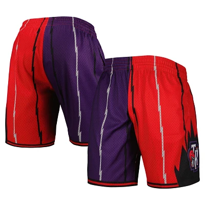 Mitchell  Ness /Red Toronto Raptors Hardwood Classics 1998 Split Swingman Shorts