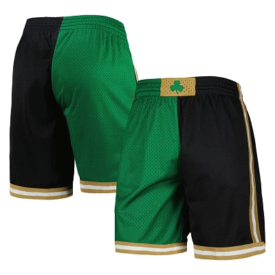 Mitchell  Ness Kelly /Black Boston Celtics Hardwood Classics 2007 Split Swingman Shorts