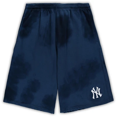 New York Yankees Big  Tall Tye Dye Fleece Shorts