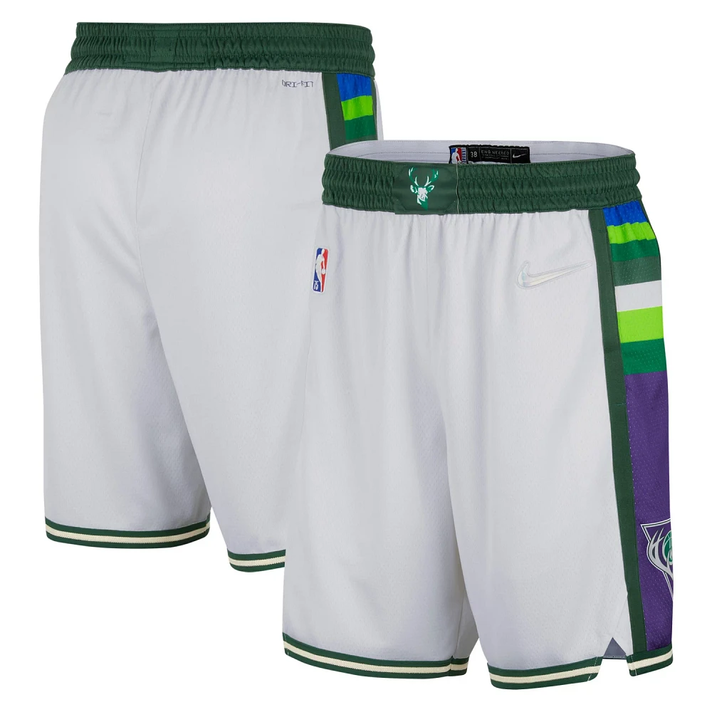 Nike /Green Milwaukee Bucks 2021/22 City Edition Swingman Shorts