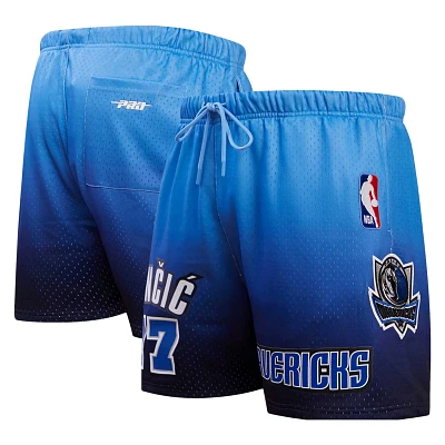 Post Luka Doncic /Blue Dallas Mavericks Ombre Name  Number Shorts