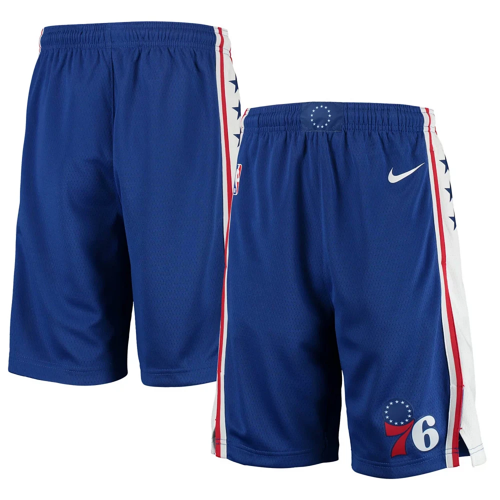 Youth Nike Philadelphia 76ers 2020/21 Swingman Shorts - Icon Edition