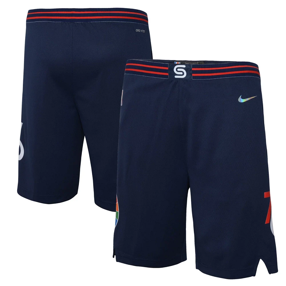 Youth Nike Philadelphia 76ers 2021/22 City Edition Courtside Swingman Shorts