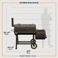 Oklahoma Joes Hondo Offset Smoker Grill                                                                                         