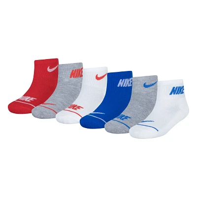 Nike Youth Half Cushion Quarter Socks 6 Pack                                                                                    