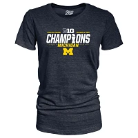 84 Michigan Wolverines 2023 Big Ten Football Conference Champions Locker Room Tri-Blend V-Neck T-Shirt