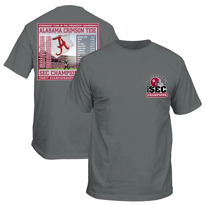 Alabama Crimson Tide 2023 SEC Football Conference Champions Schedule T-Shirt                                                    