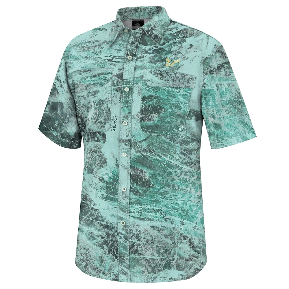 Colosseum Athletics Men's University of South Florida Realtree Charter Fishing Shirt                                            