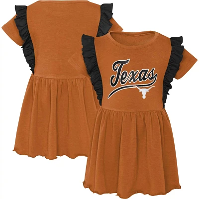 Girls Burnt Texas Longhorns Too Cute Tri-Blend Dress
