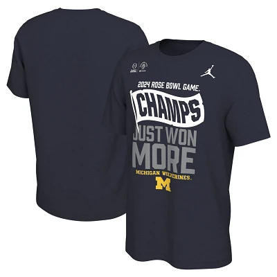 Jordan Brand Michigan Wolverines College Football Playoff 2024 Rose Bowl Champions Locker Room T-Shirt