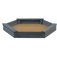 Jack & June Hexagonal Cedar Sand Box Playset                                                                                    