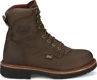 Justin Men's 8 in Rivot Steel Toe Lace-Up Work Boots                                                                            