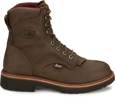 Justin Men's Rivot 8 in Lace-Up Work Boots                                                                                      