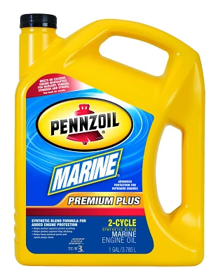 Pennzoil Marine Premium Plus 1-Gallon Synthetic Blend 2-Cycle Engine Oil                                                        