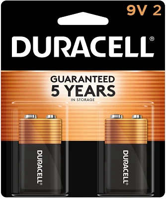 Duracell Coppertop 9V Alkaline Batteries 2-Pack                                                                                 