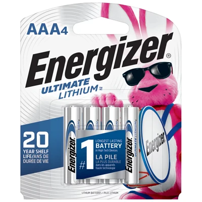 Energizer® Ultimate Lithium AAA Batteries 4-Pack                                                                               