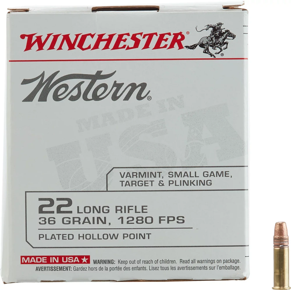 Winchester Western .22 Long Rifle 36-Grain Ammunition - 525 Rounds                                                              