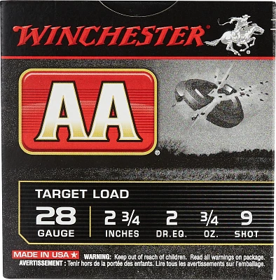 Winchester AA HS Target Load 28 Gauge 9  Shotshells - 25 Rounds                                                                 