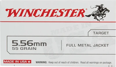 Winchester USA Full Metal Jacket 5.56 x 45 mm 55- Rifle Ammunition                                                              