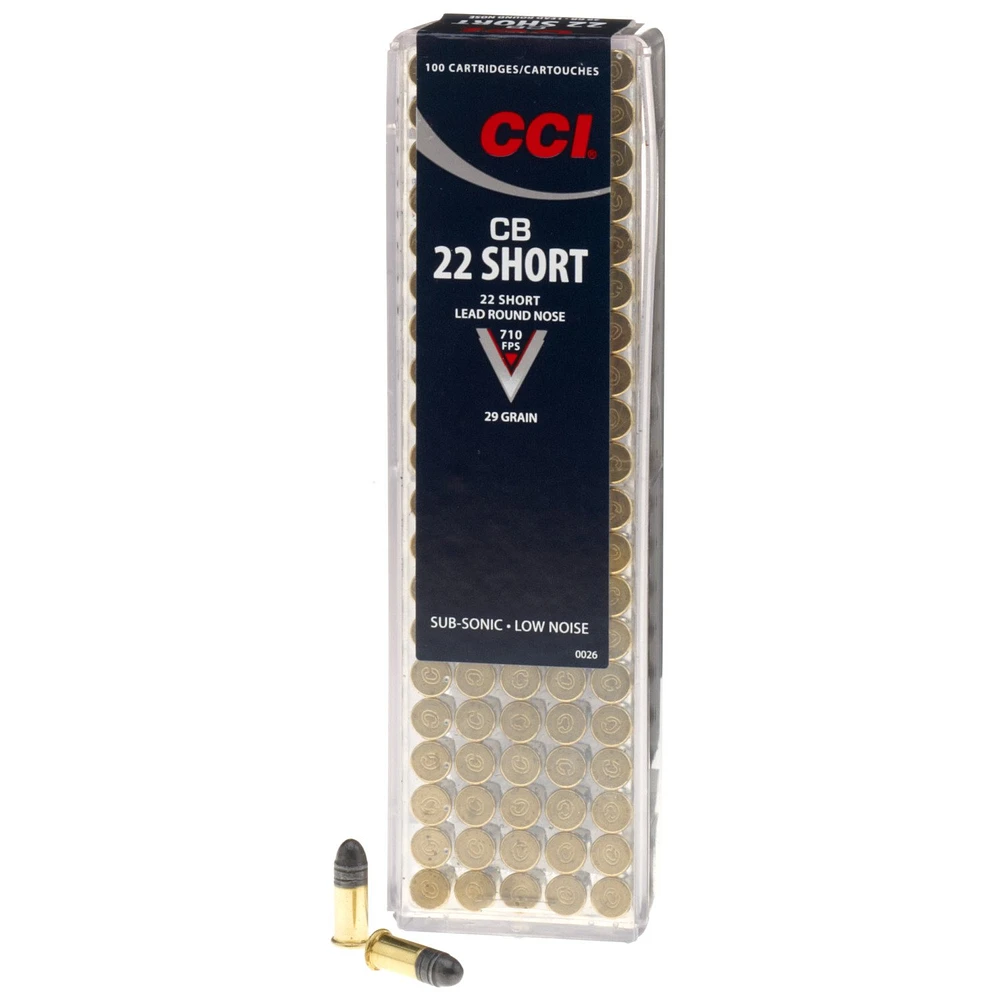 CCI CB .22 Short 29-Grain Ammunition - 100 Rounds                                                                               