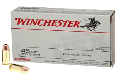 Winchester USA Full Metal Jacket Automatic -Grain Handgun Ammunition