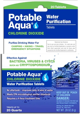 Potable Aqua® Chlorine Dioxide Water Purification Tablets                                                                      