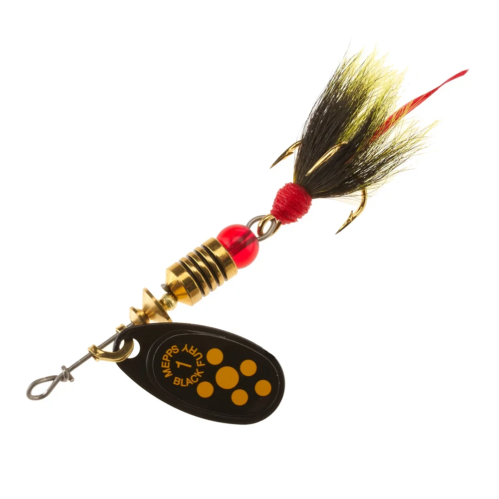 Mepps Black Fury 1/8 oz Dressed Treble In-Line Spinner                                                                          