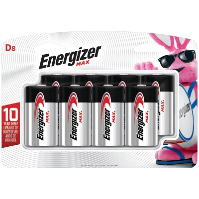 Energizer® Max Alkaline D Batteries 8-Pack                                                                                     