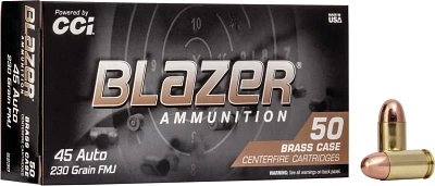 Blazer Brass .45 ACP 230-Grain Centerfire Pistol Ammunition - 50 Rounds                                                         