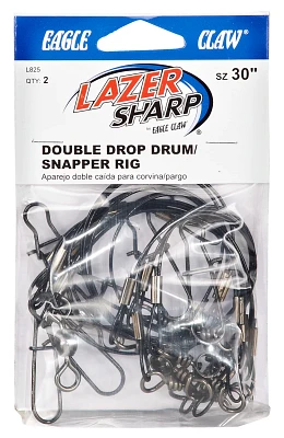 Eagle Claw 30" Double Drop Drum/Snapper Saltwater Leader Rigs 2-Pack                                                            