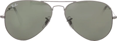 Ray-Ban Aviator Large Neutral Gray Metal Sunglasses                                                                             