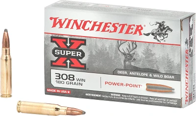Winchester Super-X 308 Caliber 180-Grain Power-Point Ammunition - 20 Rounds                                                     