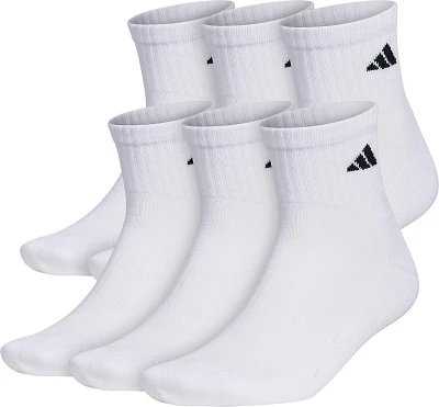 adidas Men's climalite Quarter Socks 6 Pack                                                                                     