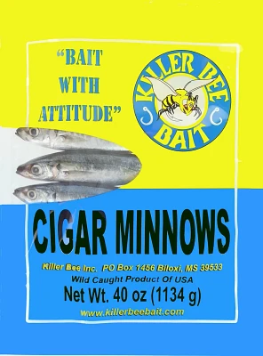 KILLER BEE BAIT Frozen Cigar Minnows 40 oz Bait                                                                                 