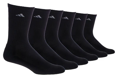 adidas Men's Large Athletic Crew Socks 6 Pack