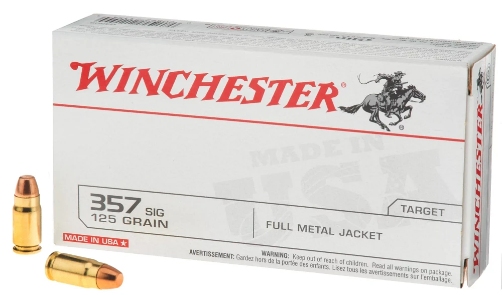 Winchester .357 Sig 125-Grain Centerfire Handgun Ammunition - 50 Rounds                                                         