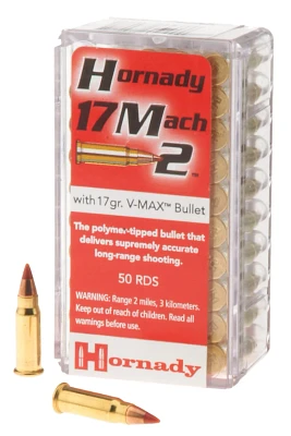 Hornady V-MAX™ .17 Mach2® 17-Grain Rimfire Ammunition - 50 Rounds                                                            
