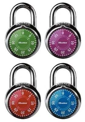 Master Lock® Colored Dial Combination Padlock                                                                                  
