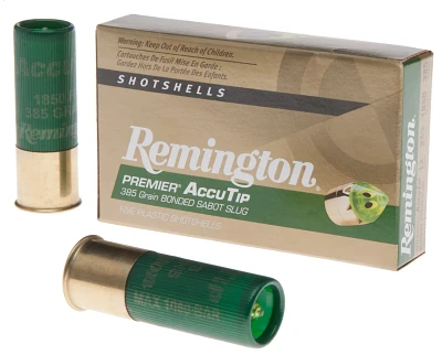 Remington Premier AccuTip 12 Gauge Bonded Sabot Slug Shotshells                                                                 