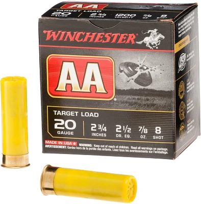 Winchester AA 20 Gauge 8 Shotshells - 25 Rounds                                                                                 