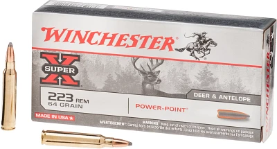Winchester Super-X Power-Point .223 Remington 64-Grain Rifle Ammunition - 20 Rounds                                             
