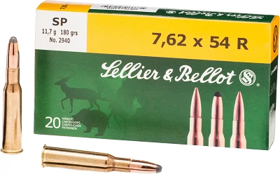 Sellier & Bellot 7.62 x 54mm 180-Grain Rifle Ammunition                                                                         