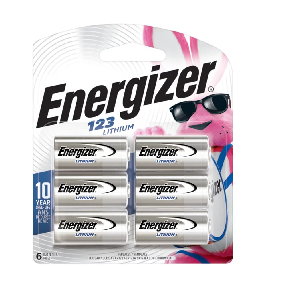 Energizer® CR123 Lithium Batteries 6-Pack                                                                                      