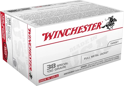 Winchester .38 Special 130-Grain Centerfire Handgun Ammunition - 100 Rounds                                                     
