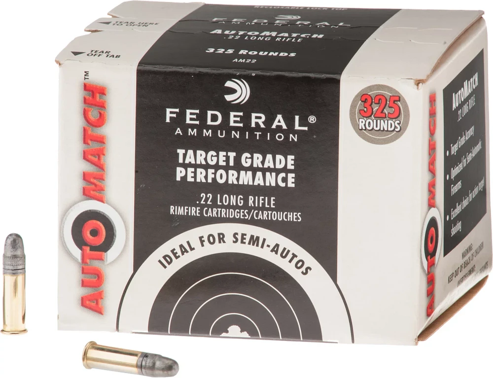 Federal Premium Champion AutoMatch .22 LR 40-Grain Rimfire Ammunition - 325 Rounds                                              