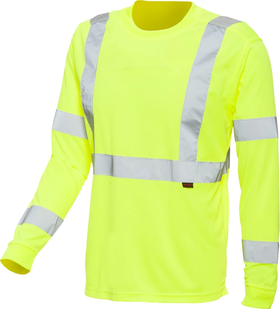 Wolverine Men's Hi-Vis Packaged Caution Long Sleeve T-shirt