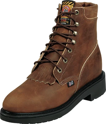 Justin Women's Aged Bark Lace Up Work Boots                                                                                     